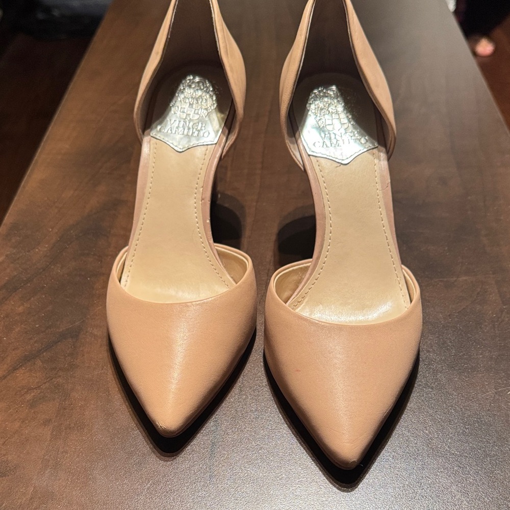 Vince Camuto Tan Pointed Toe Heels